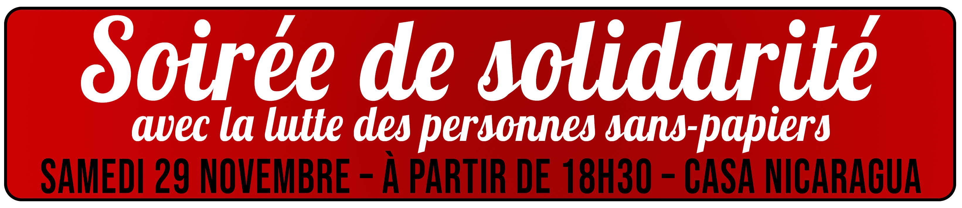 banderolle soirée solidaire