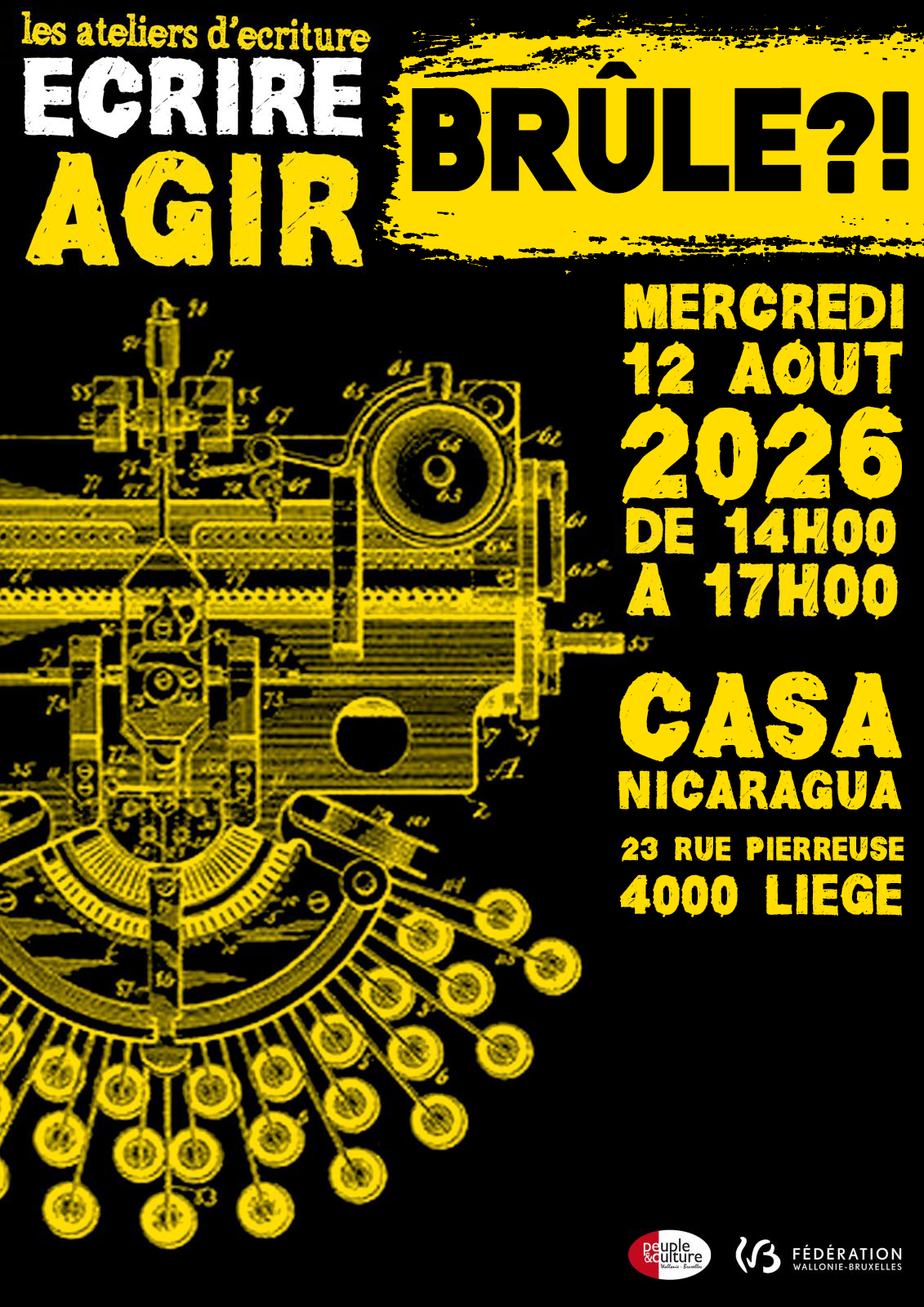 Ecrire Agir Brule new date