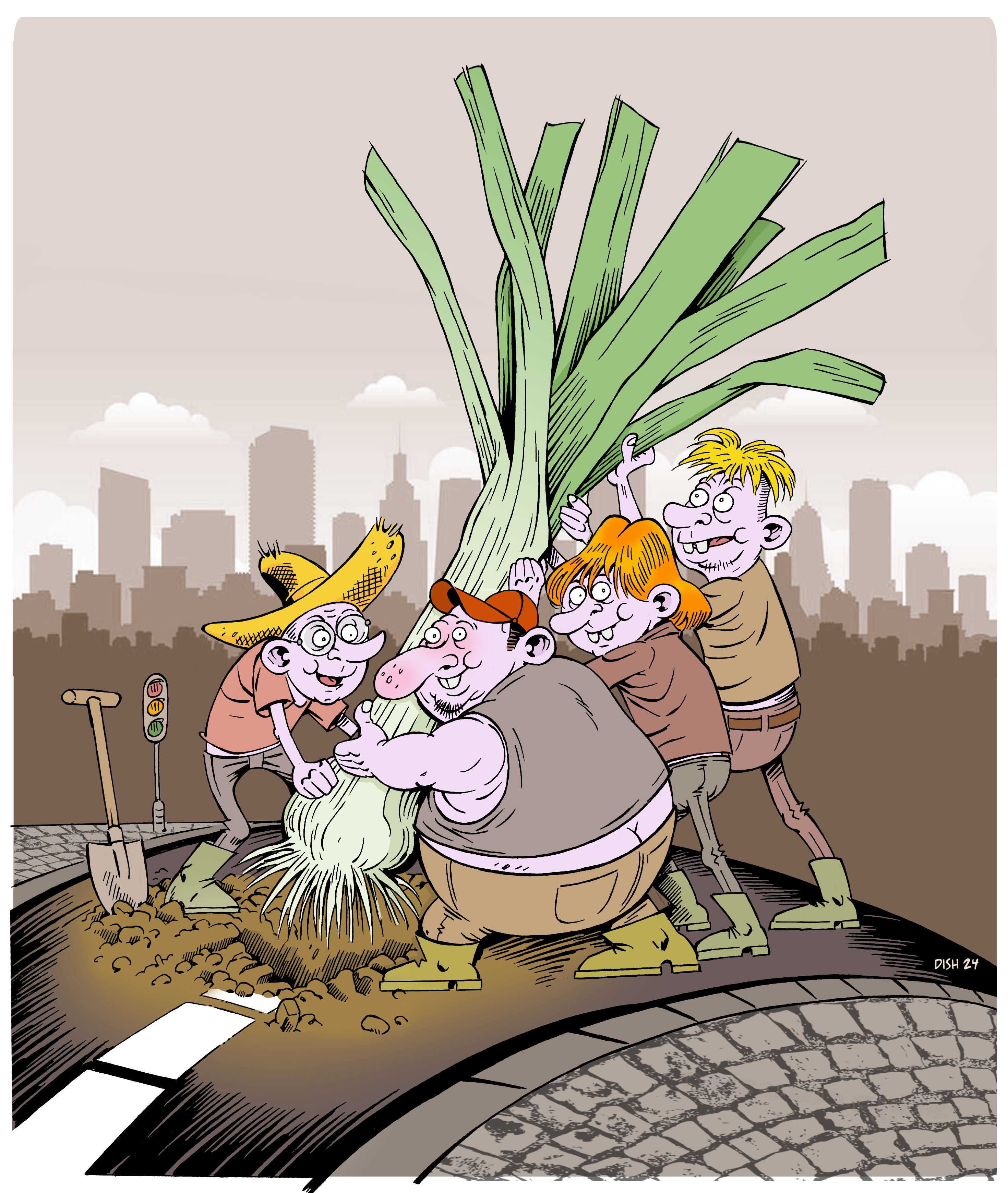 Dessin poireau